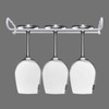 eastbao White 4 Wine Glass Rack Under Cabinet Shelf Glasses