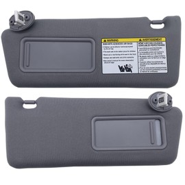 ZYLIXT Driver & Passenger Side Sun Visor Replacement Fits for Toyota Tacoma 2005-2015 Sunshade with Light 7432004210B0 7431004120B0 Color Gray (Gray(Driver & Passenger Side))