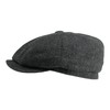 Gamble & Gunn Shelby' Flat Cap Grey Herringbone Vintage Style