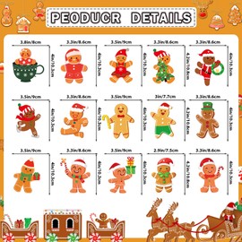 Hang 30Pcs Gingerbread Man Ornaments for Christmas Tree Gingerbread Tree Ornaments Gingerbread Christmas Decorations for Gingerbread Tree Decoration Christmas Gingerbread Decorations