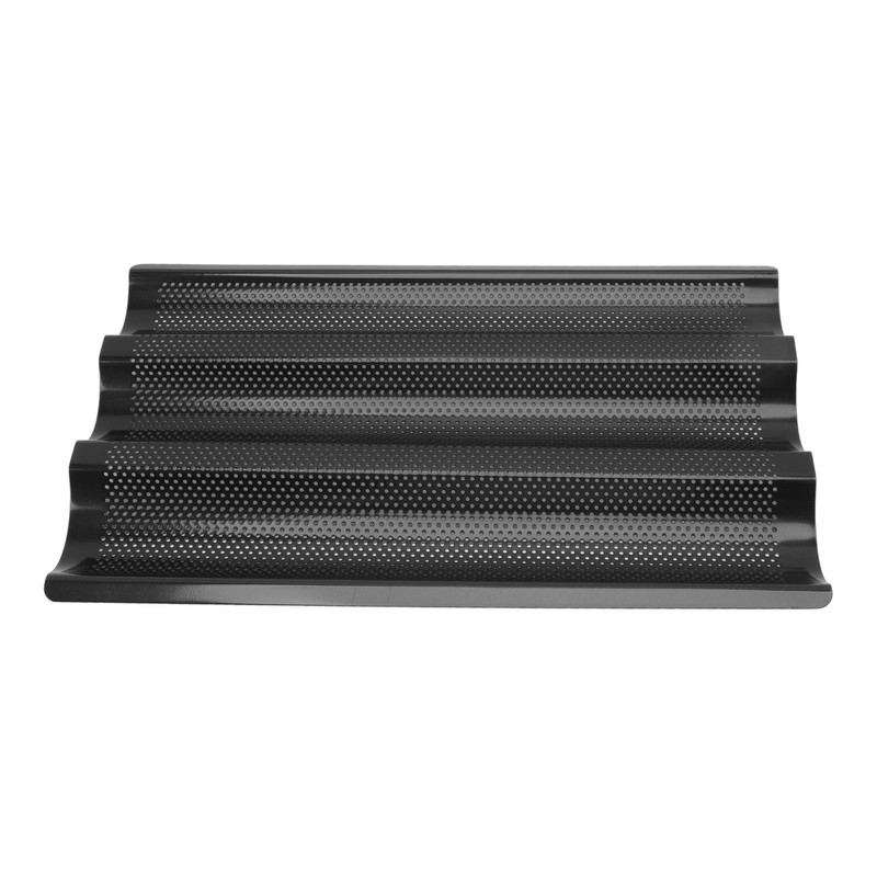 Baguette Pan Stainless Steel U Shape Uniform Heating Perforated Design