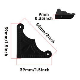 bociloy 12Pcs Decorative Metal Box Corner Guard Protectors, 1.5" x 1.5" Antique Black Edge Covers for Furniture, Jewelry Boxes, Cabinets