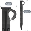 com-four® 24 x Plastic Ground Nails - Durable and UV-Resistant