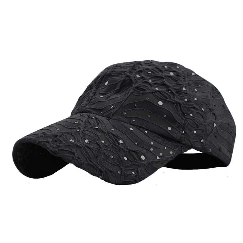Glitter Sequin Sparkle Bling Game Baseball Cap Hat Sun Visor
