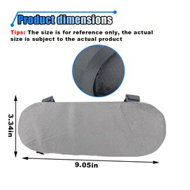 BDZMC 2PCS Car Seat Armrest Covers, Soft & Comfortable Office Chair Arm Pad, Anti-Scratch Car Armrest Cushion, Universal Car Armrest Pillow Protector Cover for Most Cars (Grey)