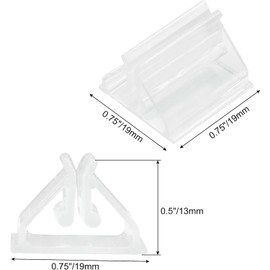 25pcs Acrylic Card Stand(0.75×0.75 in),Clear Game Card Stands, Small Wedding Table Place Cards Holder Table Sign Stands for Wedding Cards, Photos,Memos,Pictures Display