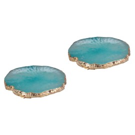 Operitacx 2pcs Nail Art Resin Palette Set Round Painting Palette Light Weight Tray for Mixing Blending