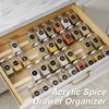 MIUKAA Acrylic Spice Drawer Organizer, 2 Tier - 4 Pack
