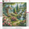 MXJSUA DIY Garden Waterfall Diamond Painting Kits for Adults, Pavilion