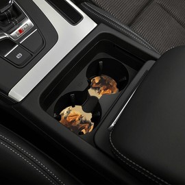 Retro Horse Steering Wheel Cover with 2 Car Coasters Non Slip Neoprene for Women Men Universal 15 Inch Stylish and Practical Set