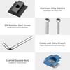 Anbte 10pcs Solar Panels Mid Clamps for Unistrut, Aluminium 1.37"