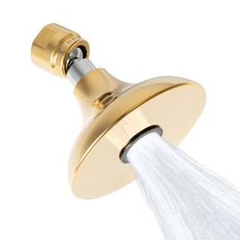 High Sierra Showerheads® - ‘Half Dome’ Solid Metal 1.8 GPM High Efficiency, Low Flow Shower Head with Limescale Resistant Insert - Polished Brass