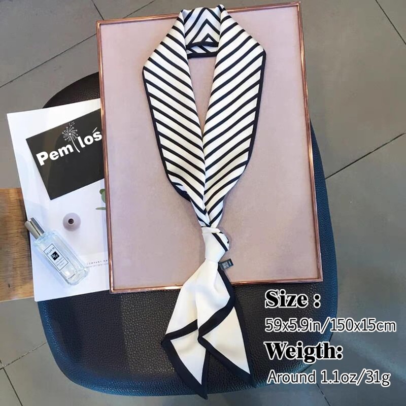 Pemilosci 59" Long Silk Like Scarf Fashion Hair Head Scarf