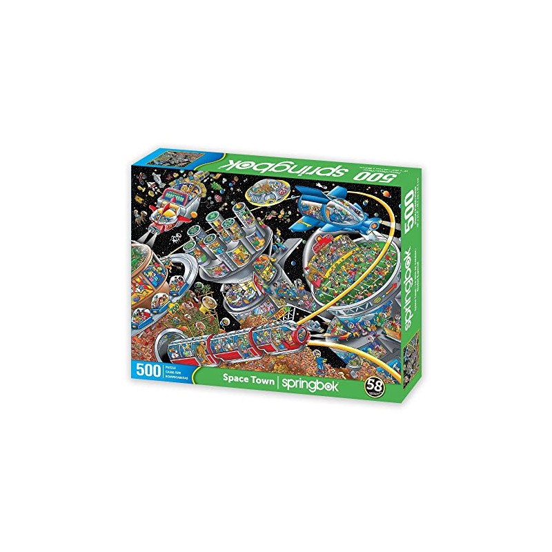Springbok's 500 Piece Jigsaw Puzzle Space Town - Made in