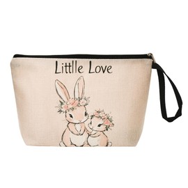 Bunny Makeup Bag Easter Cosmetic Bags for Women Mothers Day Rabbit Lover Gifts