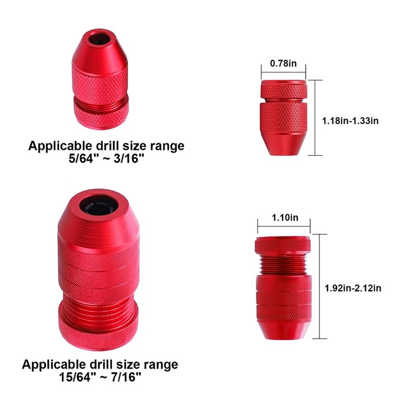 ZORZA 2Pcs Drill Depth Stop for Drill Bits Adjustable Drill