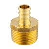 EFIELD Pex 1/2" x 3/4" NPT Adapter Brass Crimp Fittings