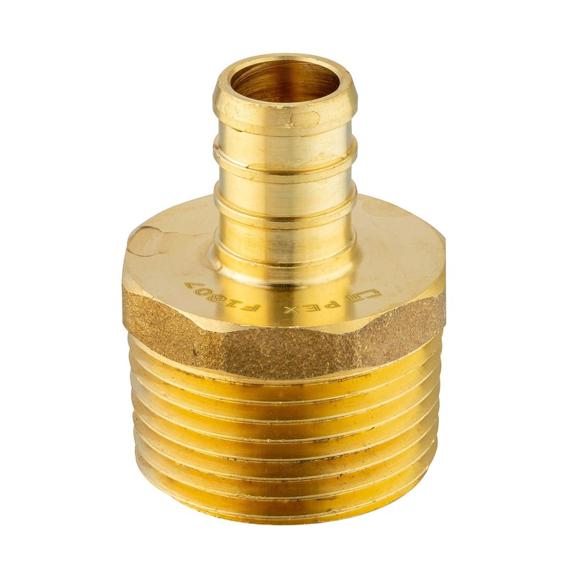 EFIELD Pex 1/2" x 3/4" NPT Adapter Brass Crimp Fittings