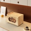 TQVAI Bread Box for Kitchen Countertop, Stacking Wooden Bread Storage