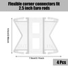 Cinnvoice 4 Pair Flexible Corner Connectors for 2 1/2'' Curtain