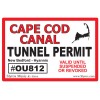 Slyrox Music Cape Cod Canal Tunnel Permit - 4.5''x 3''