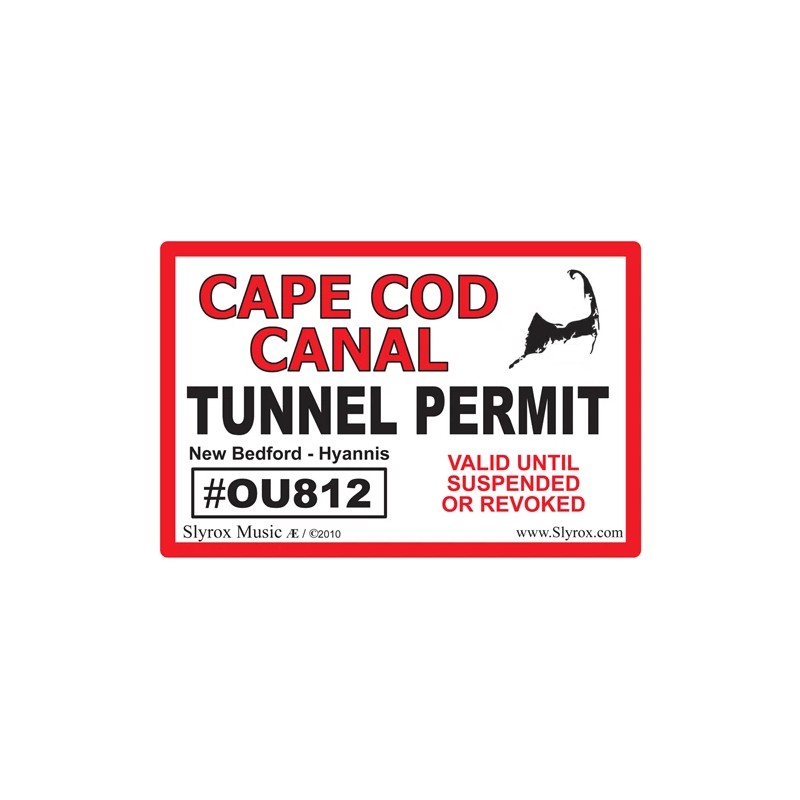 Slyrox Music Cape Cod Canal Tunnel Permit - 4.5''x 3''