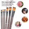 Bezavea 6 Piece Professional Nylon Paint Brush Set for Oil,