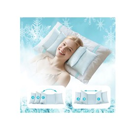 Mistuki Beauty Pillow - Anti Wrinkle Aging Face Up for Sleeping Upright Back Training Post Eye Surgery Wrinkle Prevention Neck Stabilization Head Positioning (Cooling Fabric)