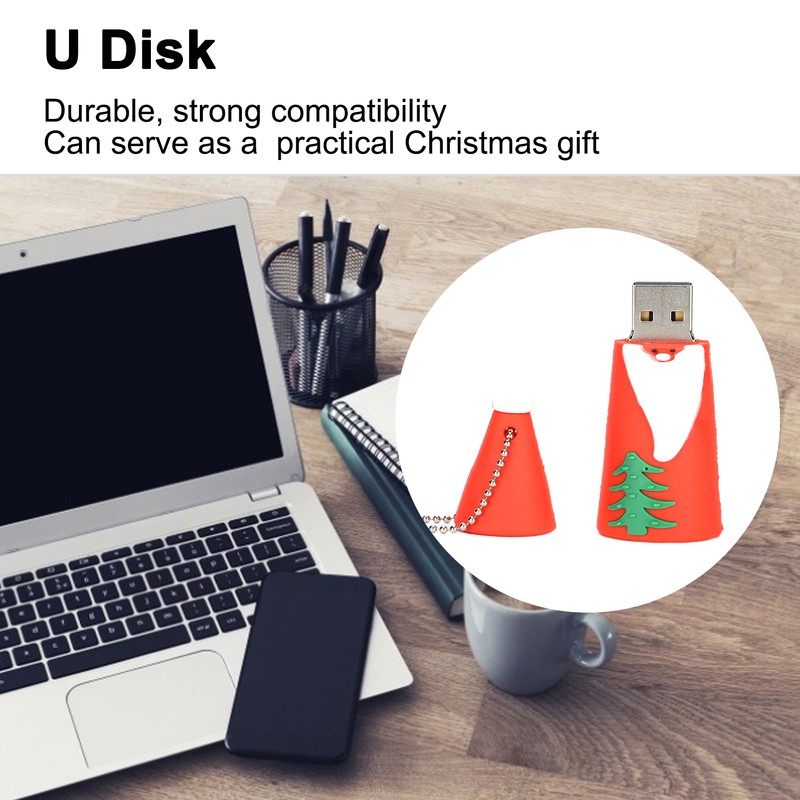 U Disk Durable Strong Compatibility Cute Santa Claus USB 2.0