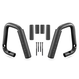 KATUR Front Grab Handle Grab Bar Compatible with Jeep Wrangler JK Rubicon Sahara Sport 2007-2017 2/4 Door Solid Steel Black - 2 Pieces