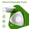 TreeMVI-Paper Bowls Heavy Duty 14OZ Triangle Eco-Friendly Disposable Bowl Bulk