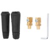 LiebeWH 2 Set DKJ10-25 Black Brass Welding Cable Quick Connectors,