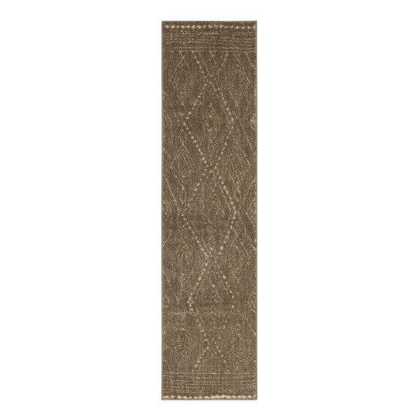 Mohawk Home Vado Modern Contemporary Geometric Taupe 2' x 5' Area Rug Perfect for Living Room, Dining Room, Office