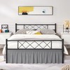 Biscaynebay Wrap Around Bed Skirts with Split Corners for Queen