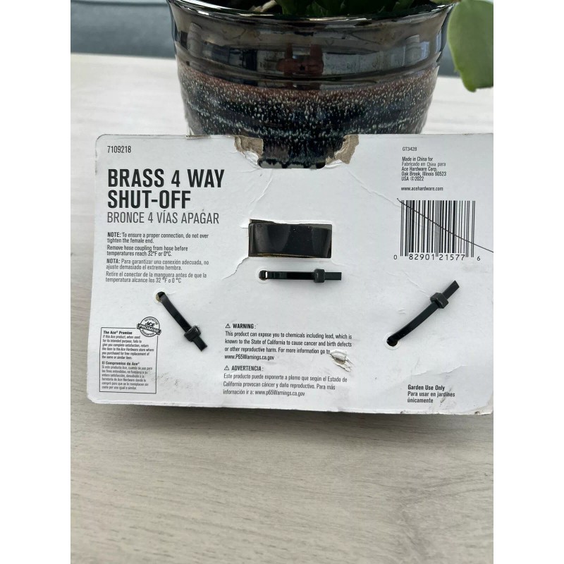 ACE Brass Fourway Shut Off Valve (Ace Hardware)