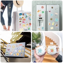 YANENAN Stickers for Kids, 200 PCS Cute Vinyl Waterproof Aesthetic Water Bottle Stickers for Laptop, PC, Skateboard, Luggage with Christmas, Birthday Party Gifts for Teens Girls, Kids