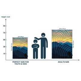 hotkoko Mini Camping Blanket,Lightweight Puffy Printed Camping Blanket Packable Outdoor Blanket for Camping,Traveling, Stadium, Hiking, Picnics