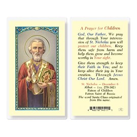 Generic A Prayer for Children/St. Nicholas Laminated Holy Cards, 25-Count Value Pack