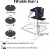 AVSIILE LED Bathroom Sink Faucet, Matte Black Waterfall Single Hole