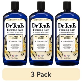Dr. Teal's (3 pack) Dr Teal's Cozy Vanilla Season Foaming Bath, 34 fl.oz.