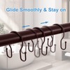 24 Pack Double Shower Curtain Hooks Rings, TENOVEL Double Sided