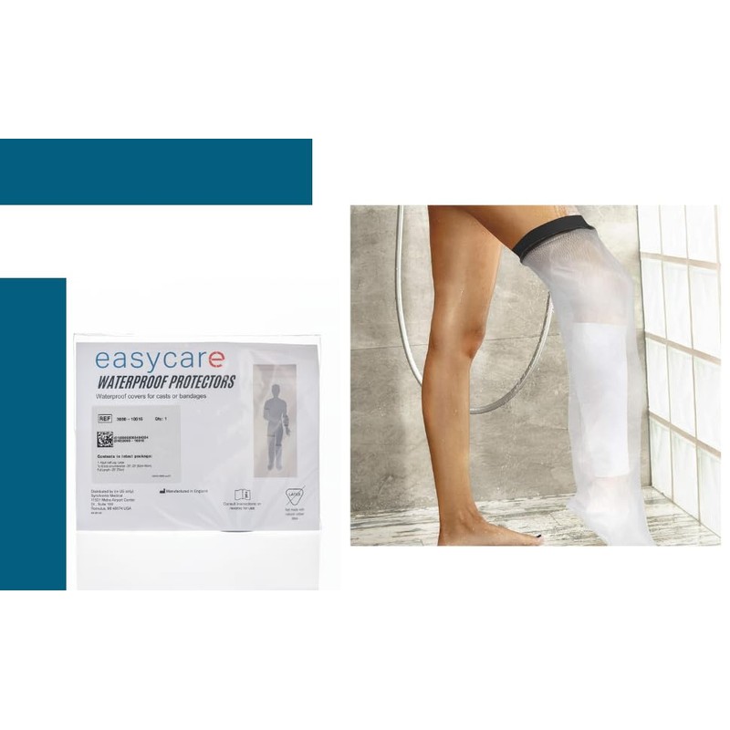 Waterproof Leg Cast Cover for Showering, Reusable Adult Child Leg