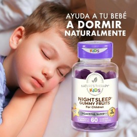 Night Sleep Gummy Fruits, Para Niños, 100% Natural Nt® Sabor Mora