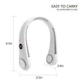Rezithger Neck Fan Instant cooling device hands-free rechargeable white