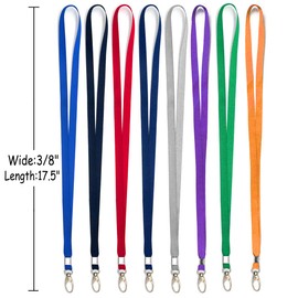 Beebel Red Lanyards 50Pcs 18" Lanyard with Badge Clip