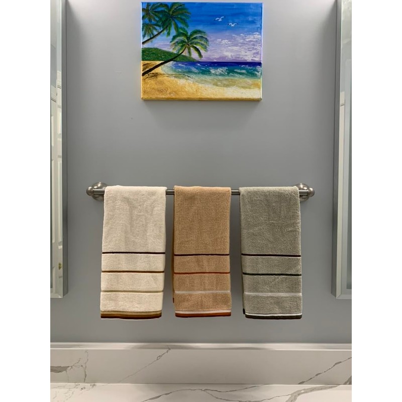 Thirsty Bee Luxury 100% Cotton Towel Set (Pack of 3)