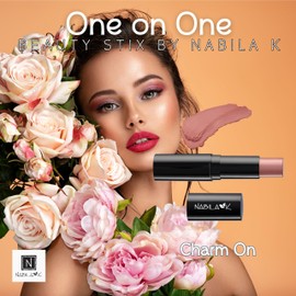 Nabila K Beauty Stix - One on One (Highlighter, Blush, Eyeshadow, Lip Liner - 0.28 oz) One on One