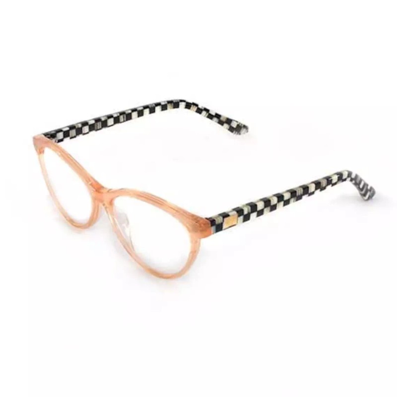 MacKenzie Childs New w. Tags COURTLY CHECK ROSE GOLD LENO