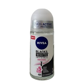 NIVEA 50ml Invisible Black And White Clear Roll On Anti Perspirant Deodorant original 1 Count
