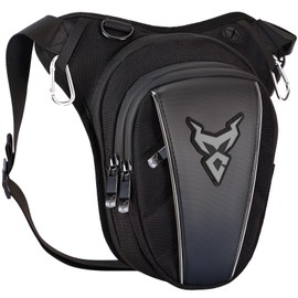 LOCAL LION Leg Bag Motorcycle Hip Bag Thigh Bag Waterproof for Men Women for Hiking Cycling Sports Outdoor Travel Climbing Black, gray